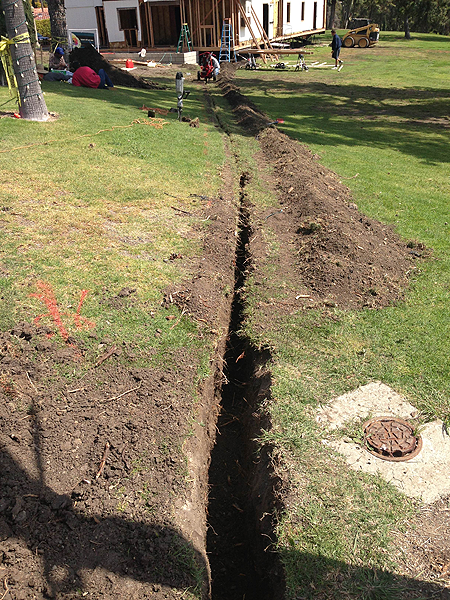 trench main drain repair