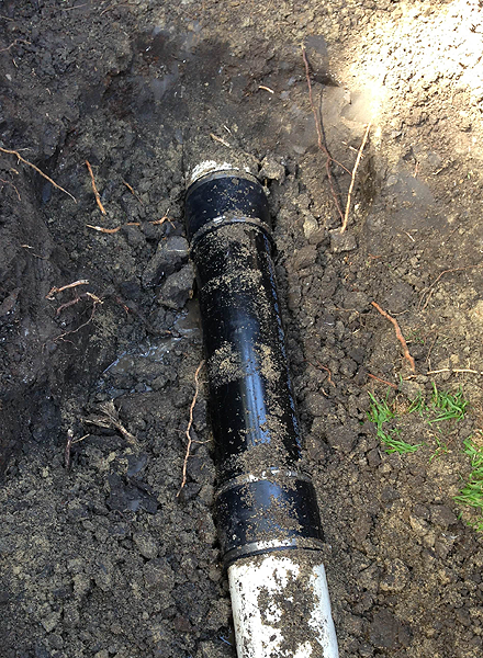 Sewer main drain repair - after